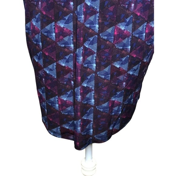 LuLaRoe RETIRED Irma Women's Size XXS Purple & Blue Triangles NWT - Picture 7 of 10